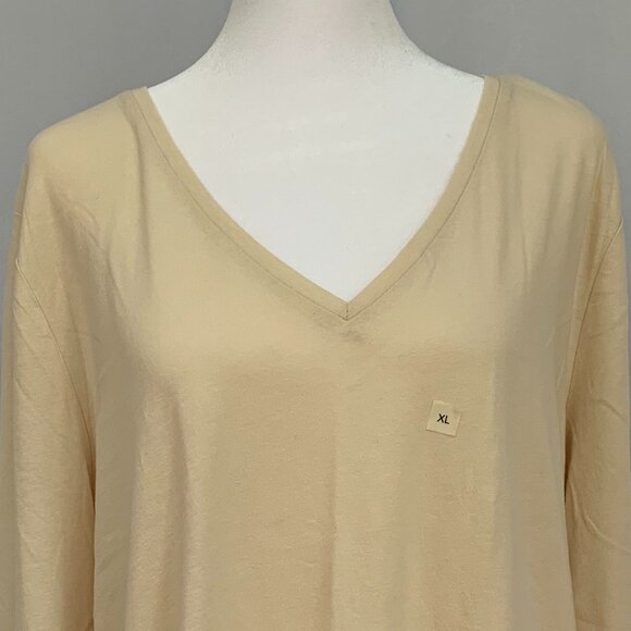 LOFT Cotton V-neck Long Sleeve Tee - Picture 3 of 12